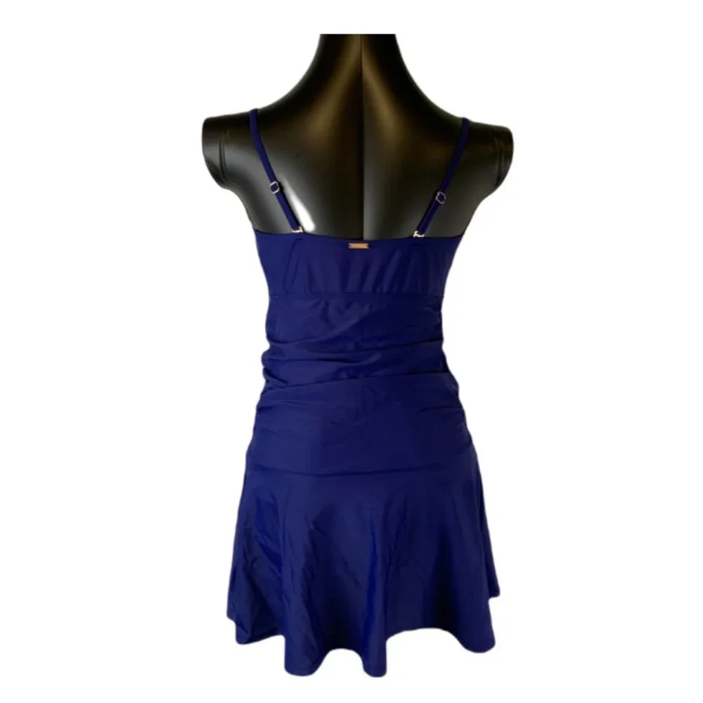 Nicole Miller Swim Dress Navy Women’s Large - Picture 2 of 11